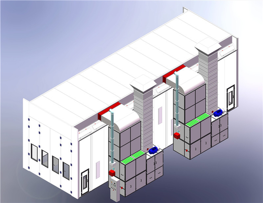 15 m Bus-Sprühkabine Semi-Down-Draft-Extraktion OEM