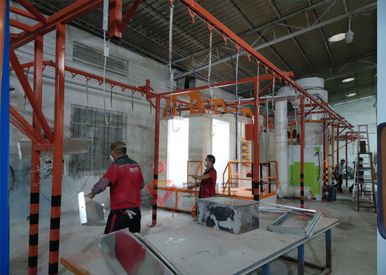 Qualität Pulver-Beschichtungs-Linie automatische Farbspritzpistole für Metallfabrik-Pulver-Beschichtungs-Ofen usine
