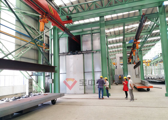Qualität Sprühausrüstungslinien des großen Stahlfarben-Fertigungsstraße-automatischen flüssigen Farben-chemischen Stahls usine