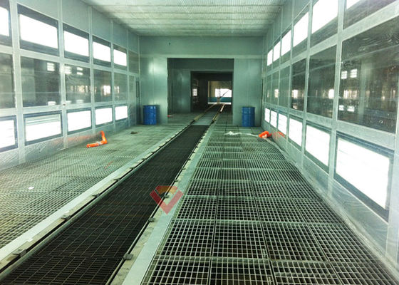 Qualität Voller Gitter-Farben-Raum mit Laufkatzen-Farben-Fertigungsstraße-System Downdraft-Farben-Stand usine