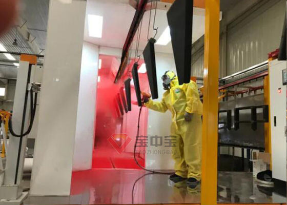 Qualität Manuelle Pulver-Beschichtungs-Linie für Metallkomponenten-Malerei-Linie usine