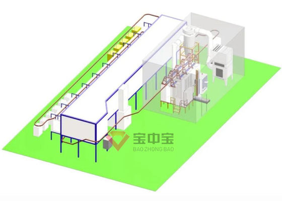 Qualität Projekt für hängende Transport-Pulver-Beschichtungs-Linie in der Metallfabrik usine
